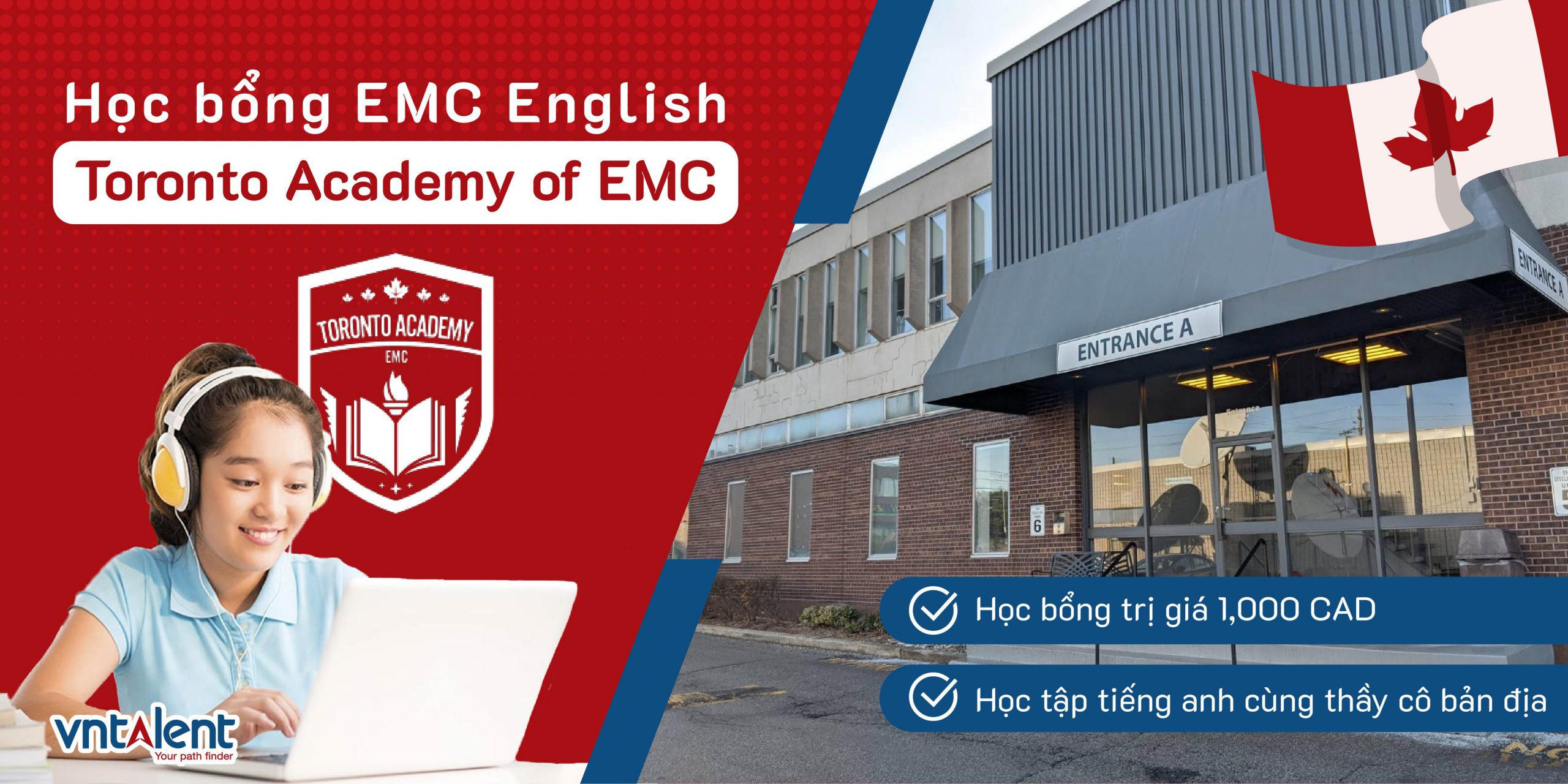 [Canada] Học bổng EMC English cùng trường Toronto Academy of EMC